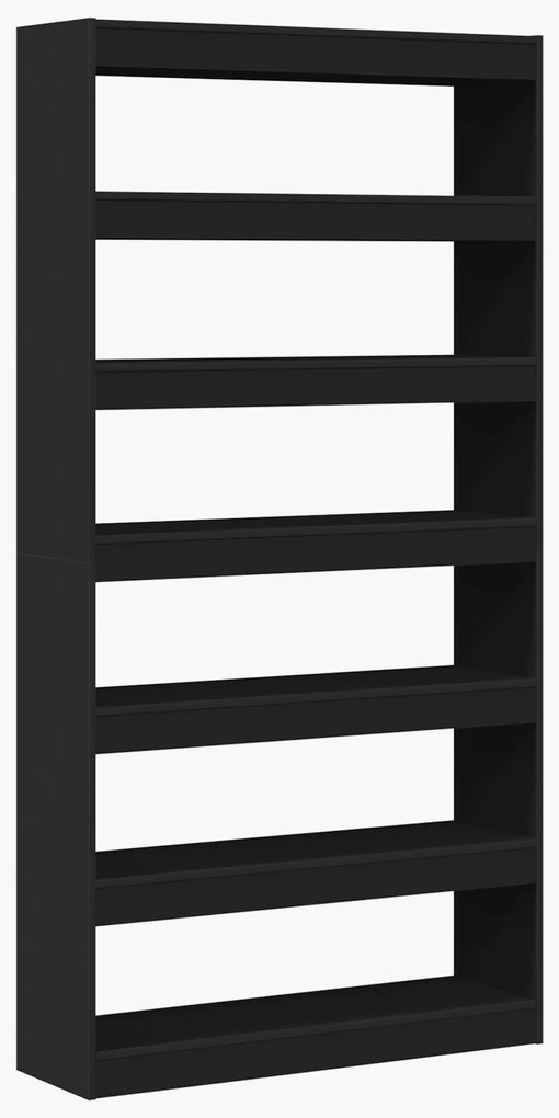 Estante Preta Madeira de engenharia 100 x 30 x 198 cm Estante