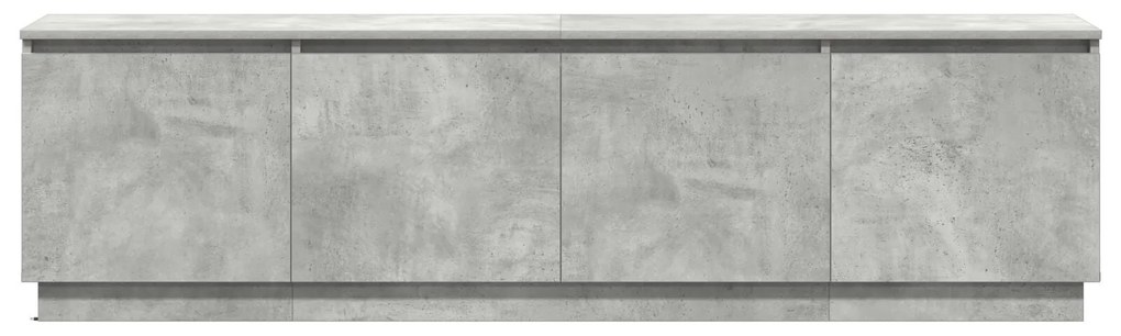Gabinete de TV com LED Cinza Concreto 180x38x49 cm Madeira de Engenhar