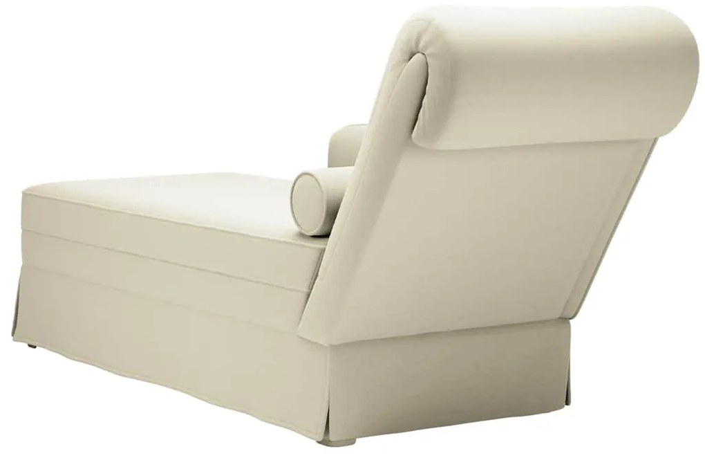 Chaise lounge c/ reforço/apoio de braços direito veludo creme