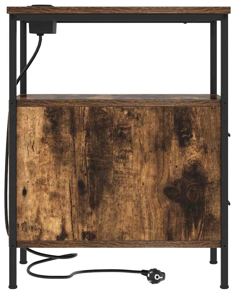 Armários de Canto 2 pcs Carvalho fumado 30 x 48 x 61 cm
