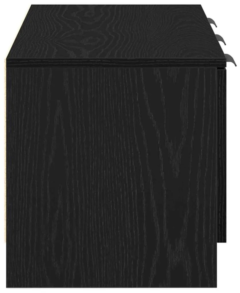 Armário para TV vidaXL Preto Carvalho 102x35x36,5 cm Madeira Engineere