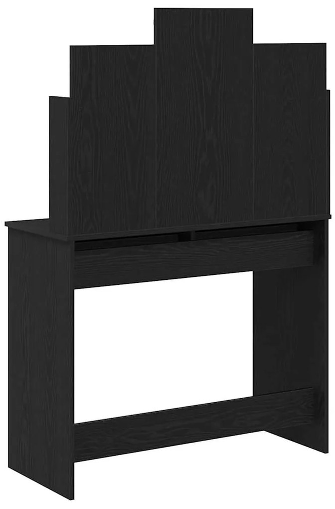 Mesa de Maquiagem vidaXL com Luzes LED Carvalho Preto 96x40x142 cm