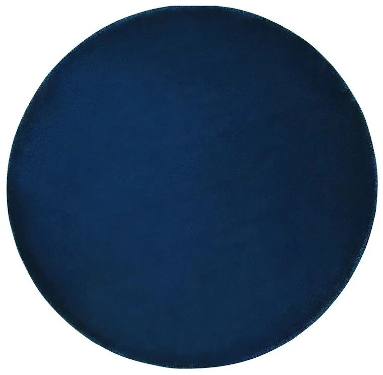Tapete redondo de pelo curto azul marinho ⌀ 140 cm GESI II Beliani