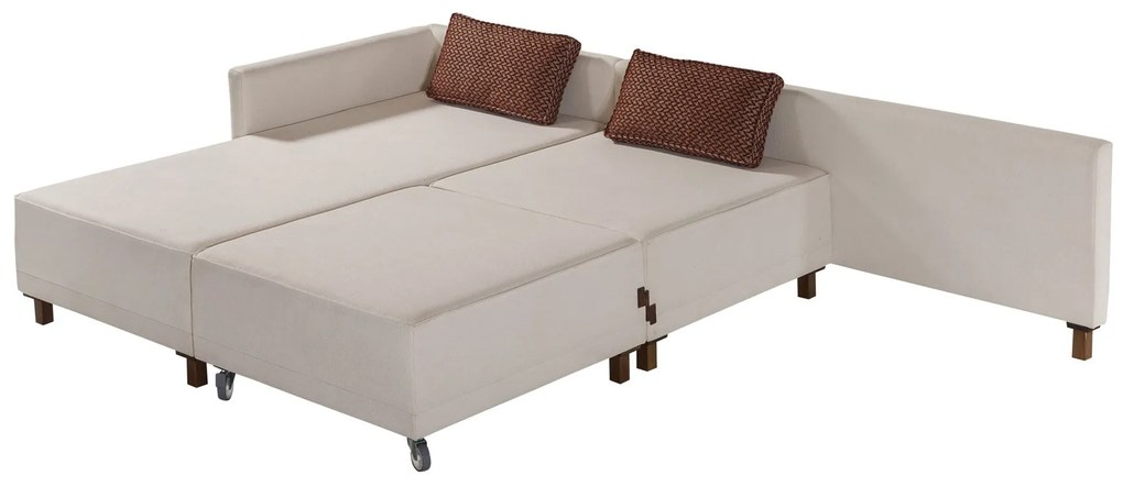 ****  
Sofá-Cama de Canto Matris – Bege – 285 x 90 x 192 cm

**