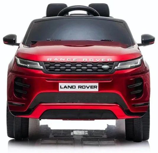 Carro elétrico para crianças 12V Range Rover Evoque pneus borracha e assento pele sintetica Vermelho