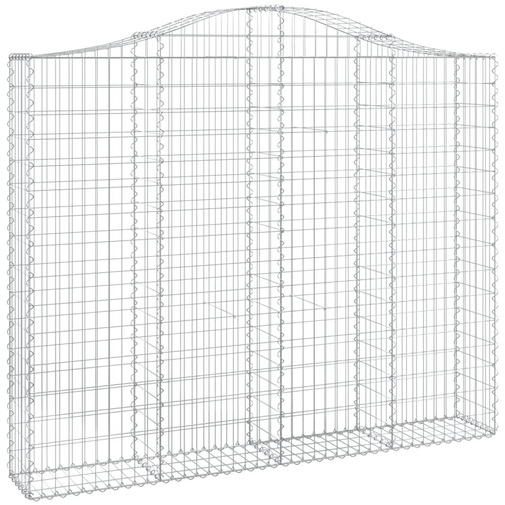 Cestos gabião arqueados 7pcs 200x30x160/180cm ferro galvanizado