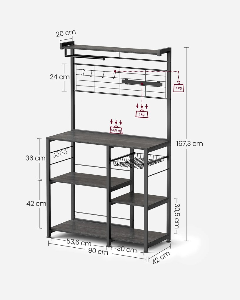 Armário de cozinha com fita magnética 12 ganchos 42 x 90 x 167,3 cm preto