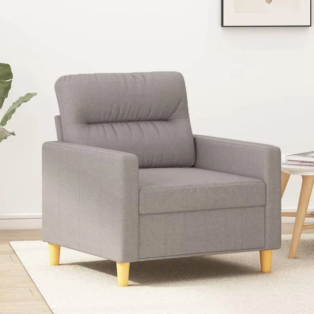 vidaXL Poltrona tecido 60 cm cinzento-claro