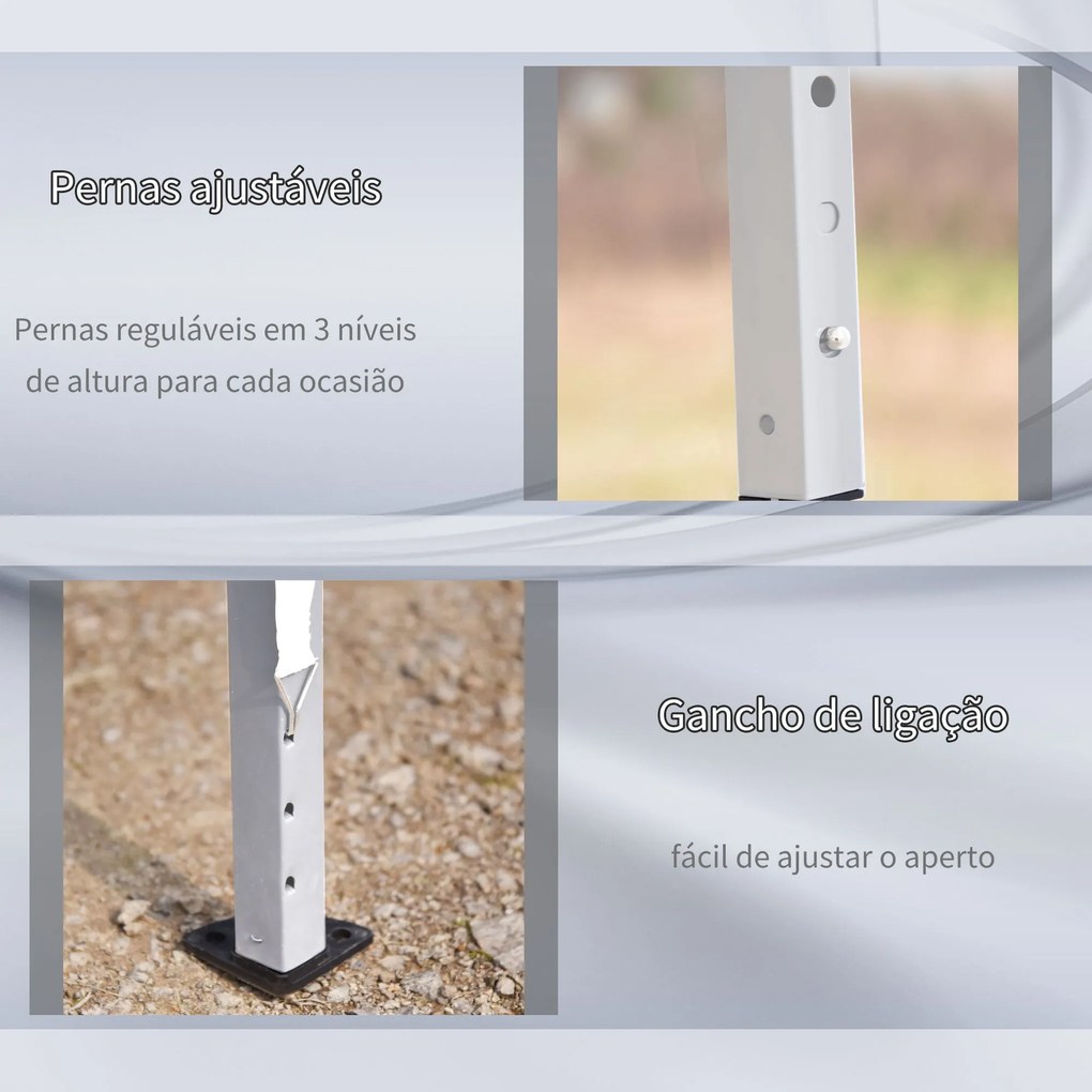 Tenda Dobrável 6x3 Tenda de Jardim Portátil com Bolsa de Transporte Te