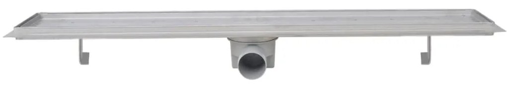 Dreno de chuveiro linear 2 pcs 830x140 mm aço inoxidável