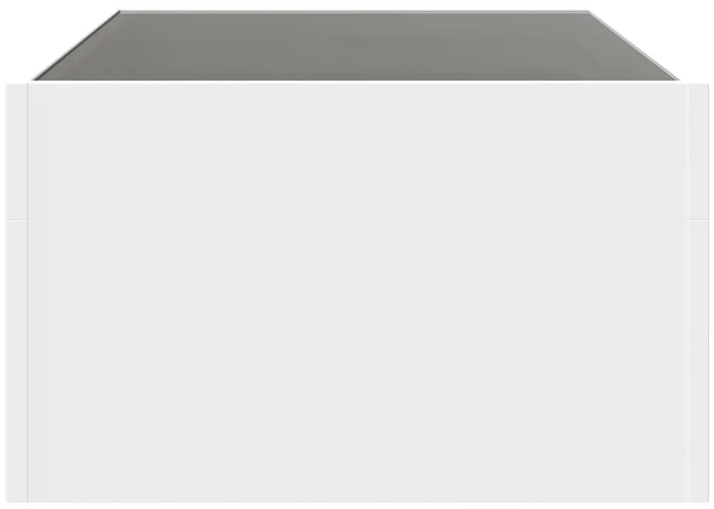 Mesa de centro com luzes LED Infinity 90x50x30 cm branco