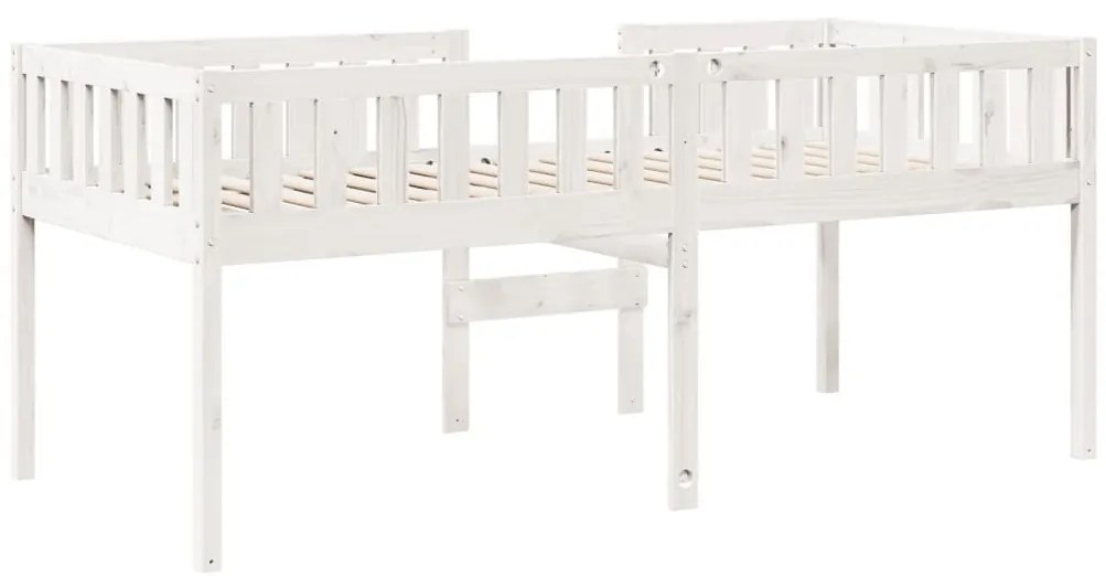 Cama de criança sem colchão 80x200 cm pinho maciço branco