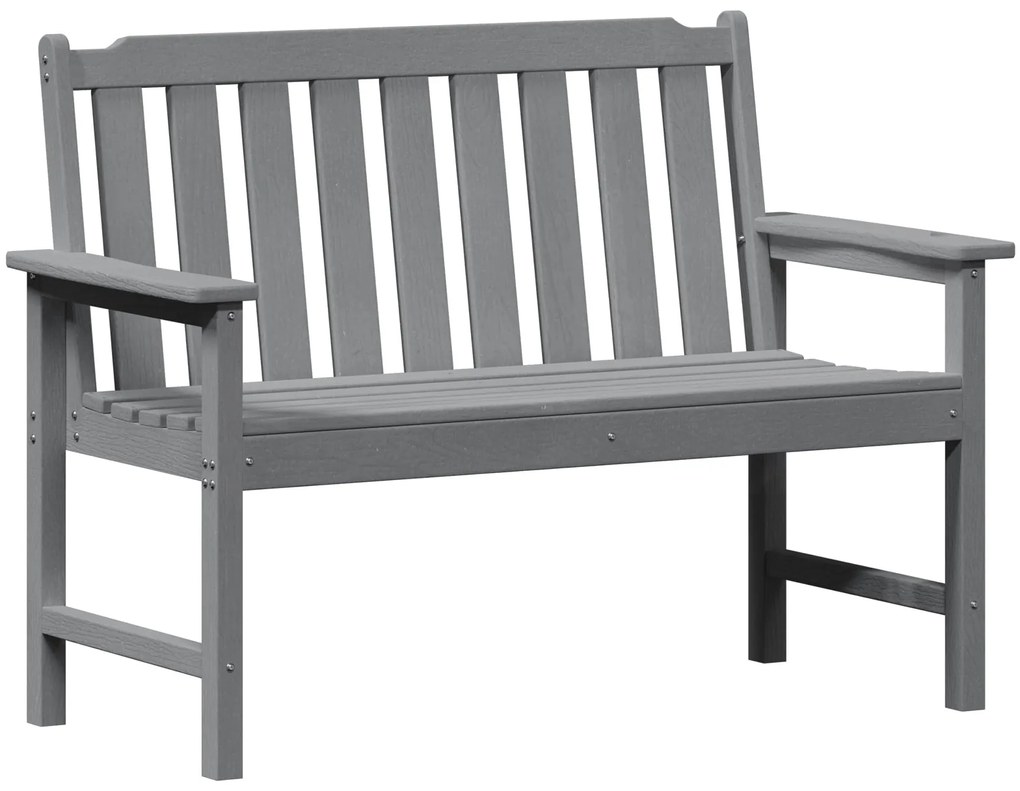 Banco de Jardim Cinza Claro 120 cm HDPE