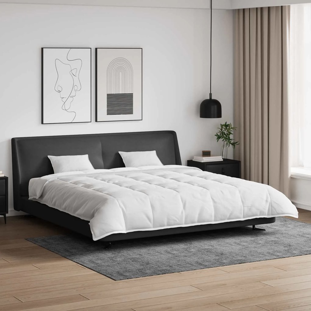 vidaXL Conjunto de Edredom com travesseiro 3 pcs Branco Pena de ganso