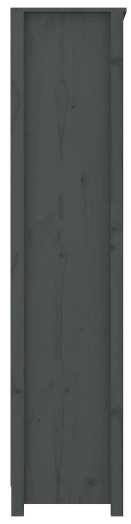 Estante 80x35x154 cm madeira de pinho maciça cinza