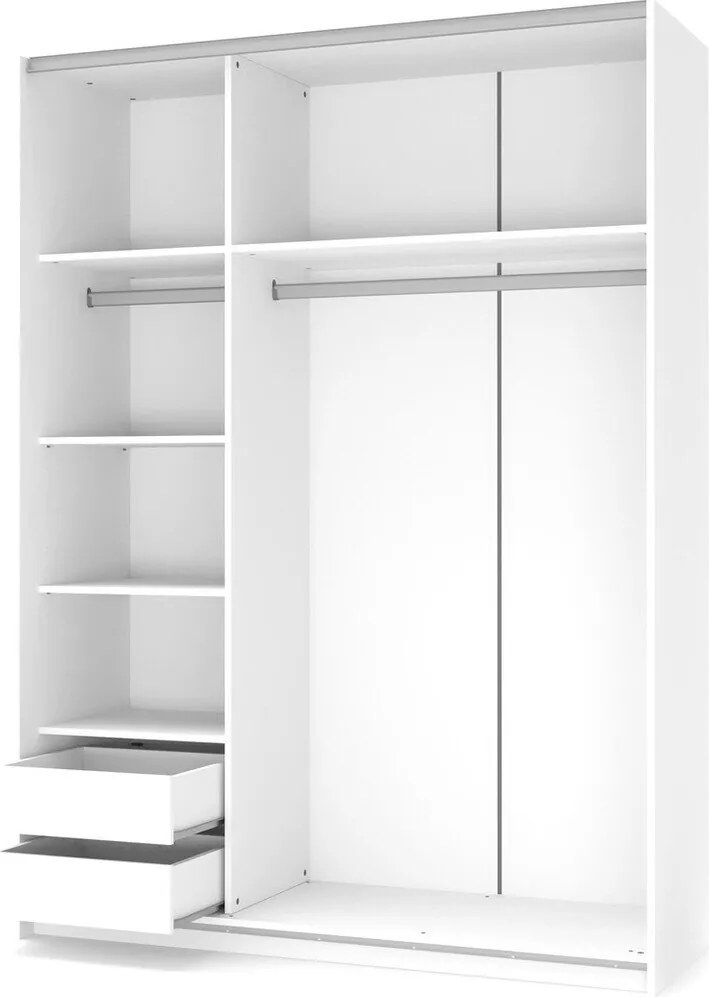 Roupeiro Cirveso 110, Carvalho sonoma, 210x153x58cm, 126.7 kg, Portas para roupeiro: Deslizante, Número de prateleiras: 5, Número de prateleiras: 5