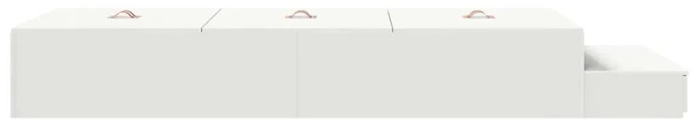 Cama de Armazenamento Branca 80x200 cm