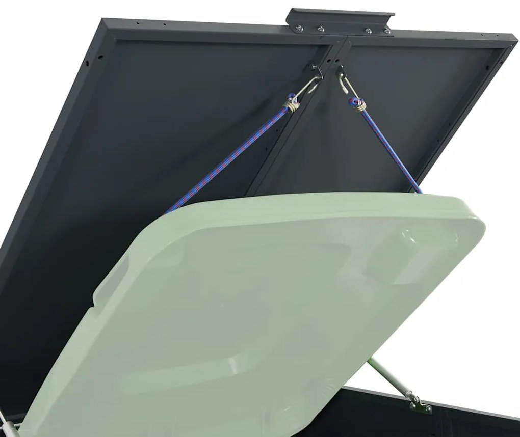Abrigo para 2 caixotes do lixo 138x79x117 cm aço antracite