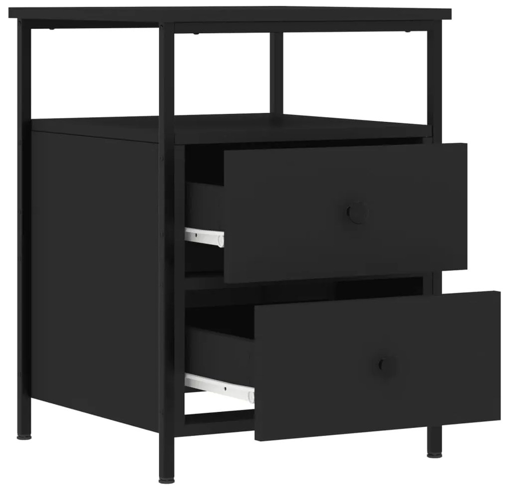 Mesa de cabeceira 44x45x60 cm derivados de madeira preto