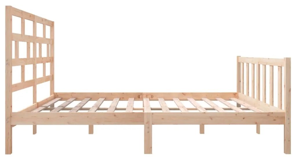 Estrutura de cama 140x200 cm pinho maciço