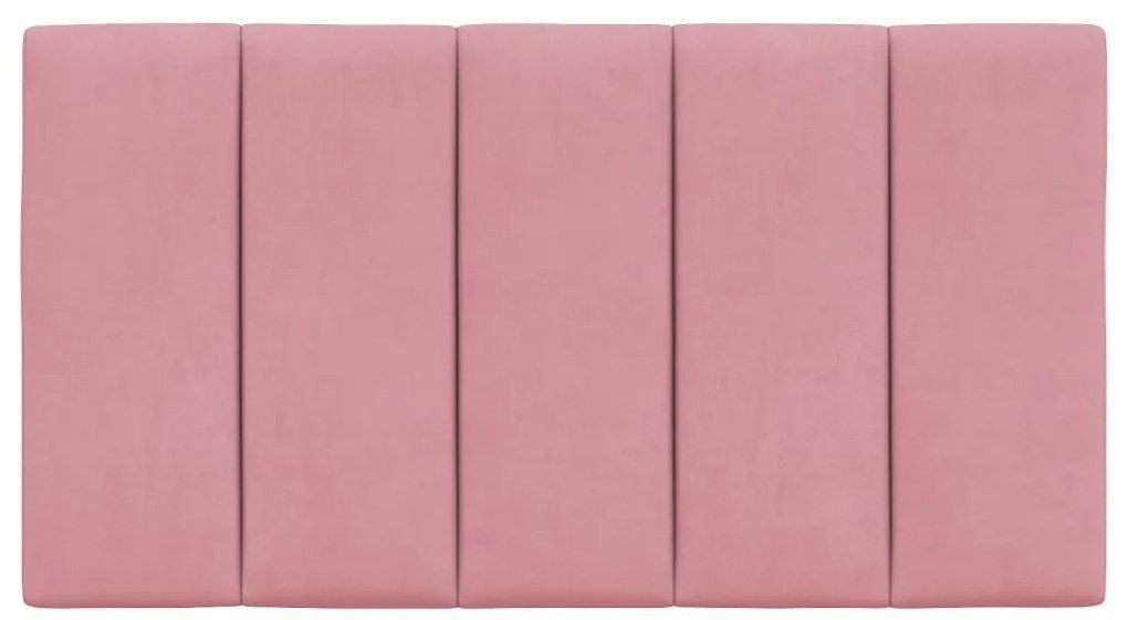 Almofadão de cabeceira 80 cm veludo rosa