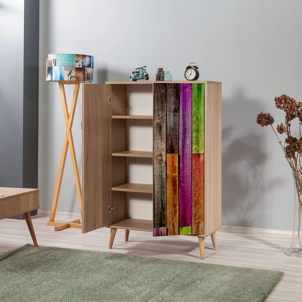 **** Armário Multiuso Multibox – Carvalho Sonoma – 80x127x36 cm

**