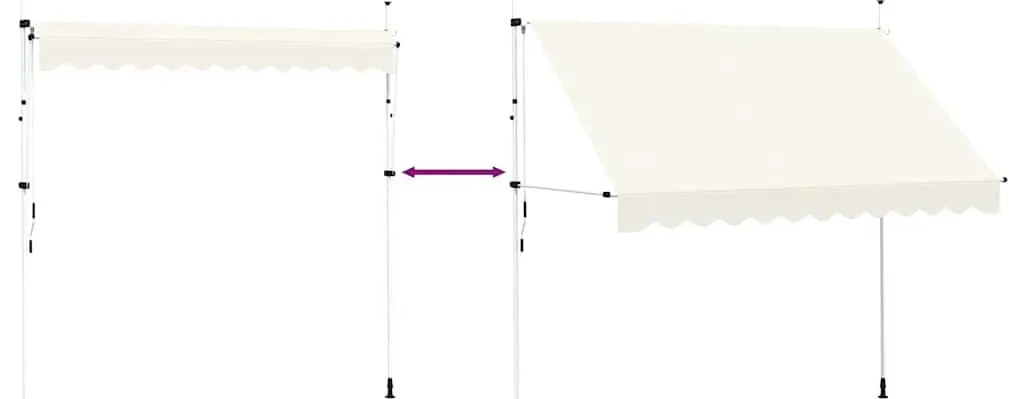 Toldo retrátil manual 300 cm creme