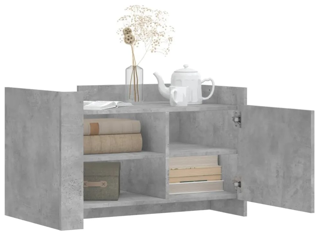 Mesa de centro 80x50x50 cm derivados de madeira cinza cimento