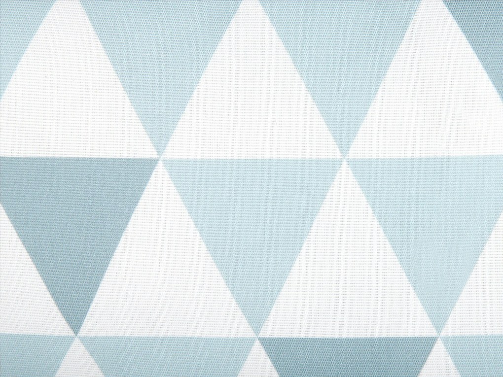 Almofada de jardim com padrão de triângulos azul e branca 40 x 70 cm TRIFOS Beliani