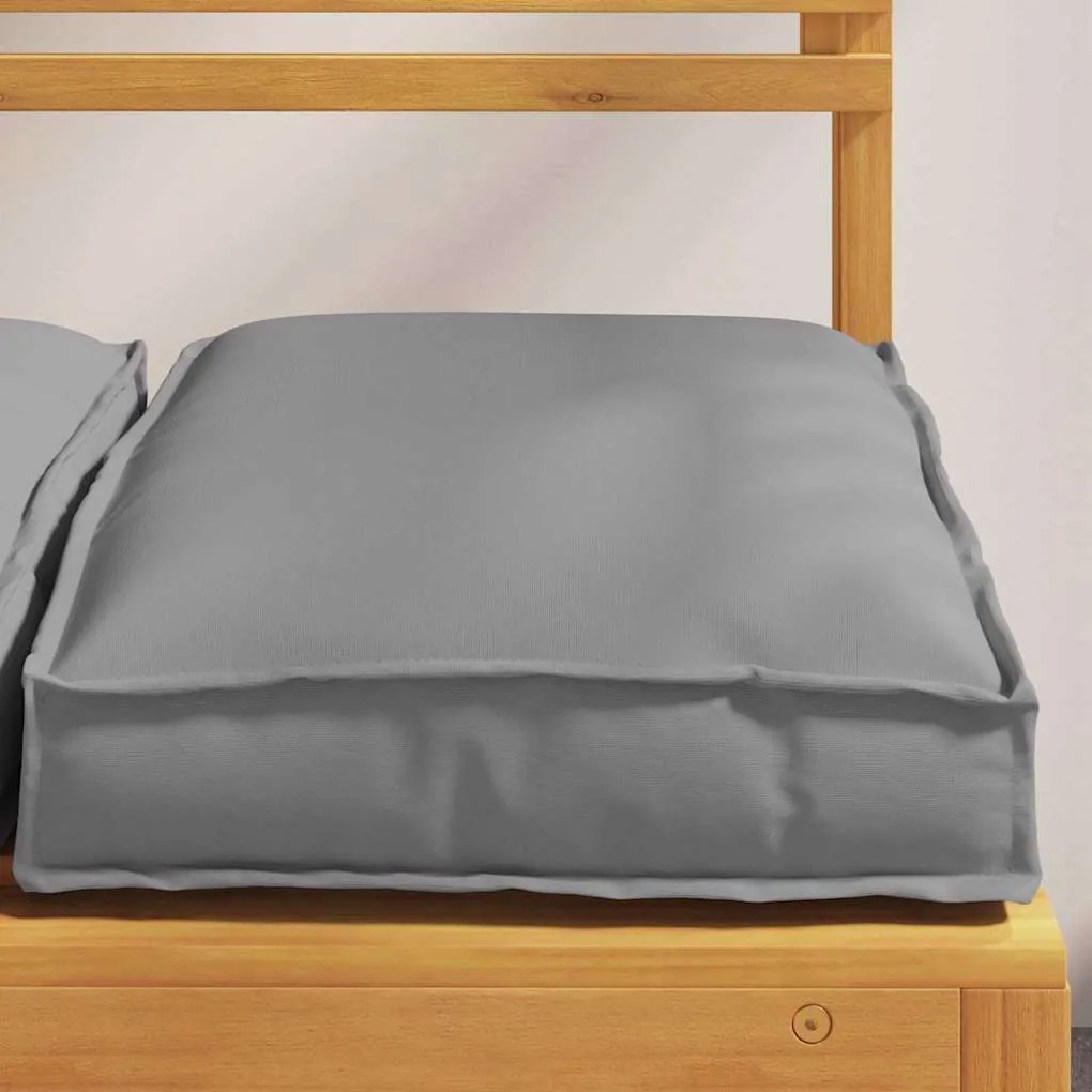 Almofadas de palete para assento, 6 pcs, cinza, 40x40x8 cm, tecido Oxf