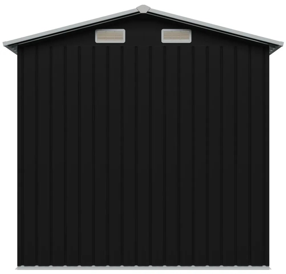 Abrigo de jardim 204x132x186 cm aço antracite