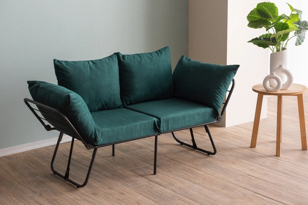 Sofá-cama 2 Lugares Viper – Verde Petróleo – 150x78x60 cm