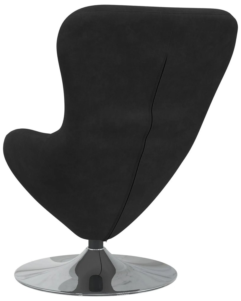 Poltrona Egg vidaXL Veludo Preto