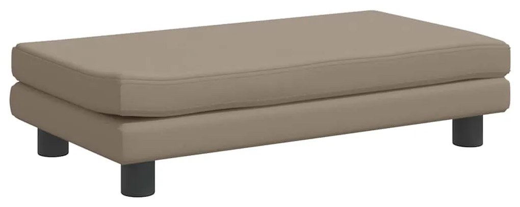 Cama para cães com extensão 100x50x30cm couro artif. cappuccino