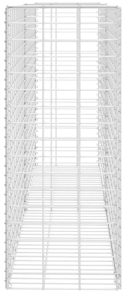 Parede/cesto gabião 85x30x200 cm aço galvanizado