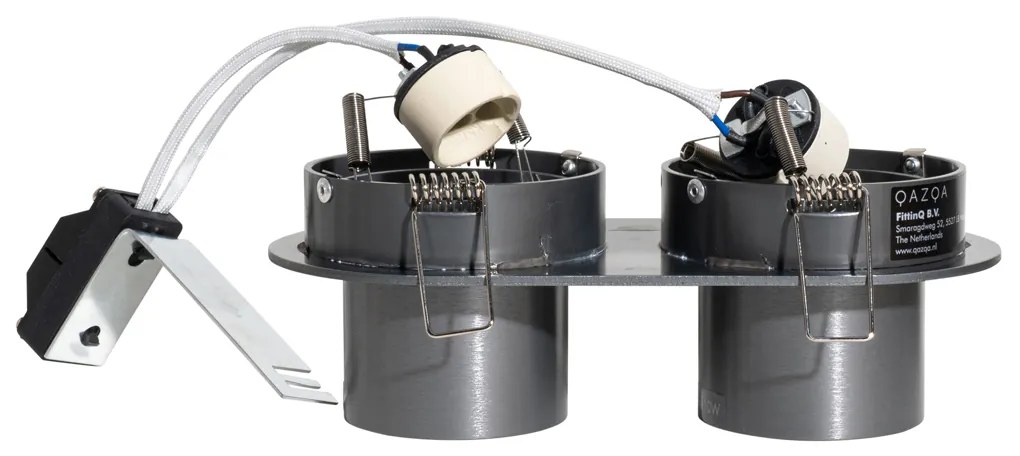 Foco embutido arredondado Cinza-escuro GU10 50mm 2-luzes - Installa