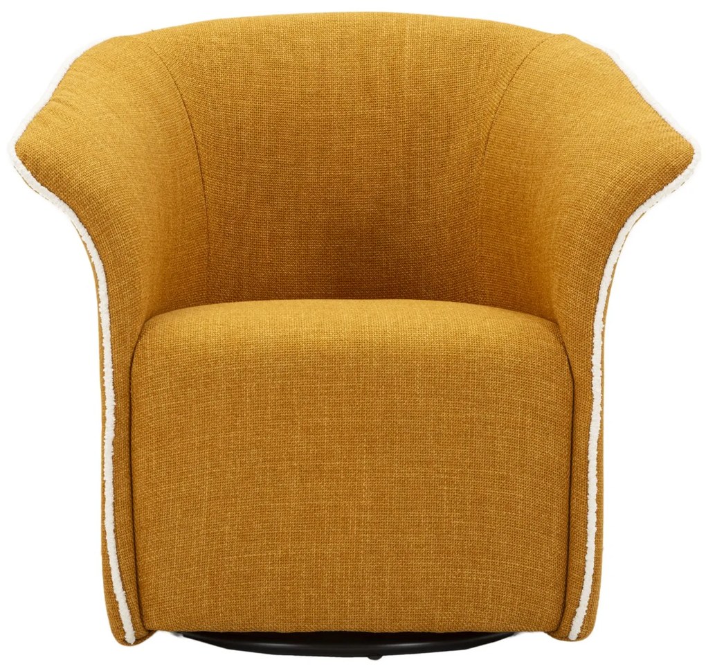 POLTRONA GIRATÓRIA 83,5x66x80 CM (ALTURA DO ASSENTO: CM 42) MOSTARDA