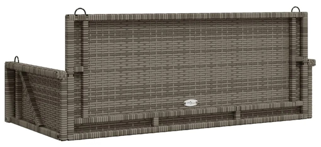 Banco baloiço 119x56x48 cm vime PE cinzento