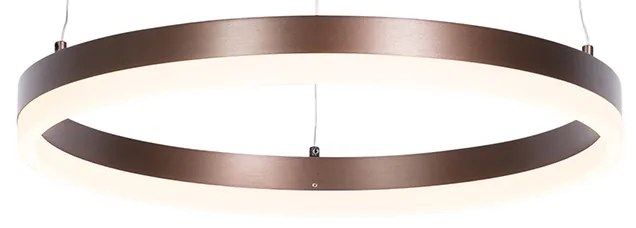 Candeeiro de suspensão bronze escuro 40 cm com LED regulável em 3 etapas - Anello Moderno