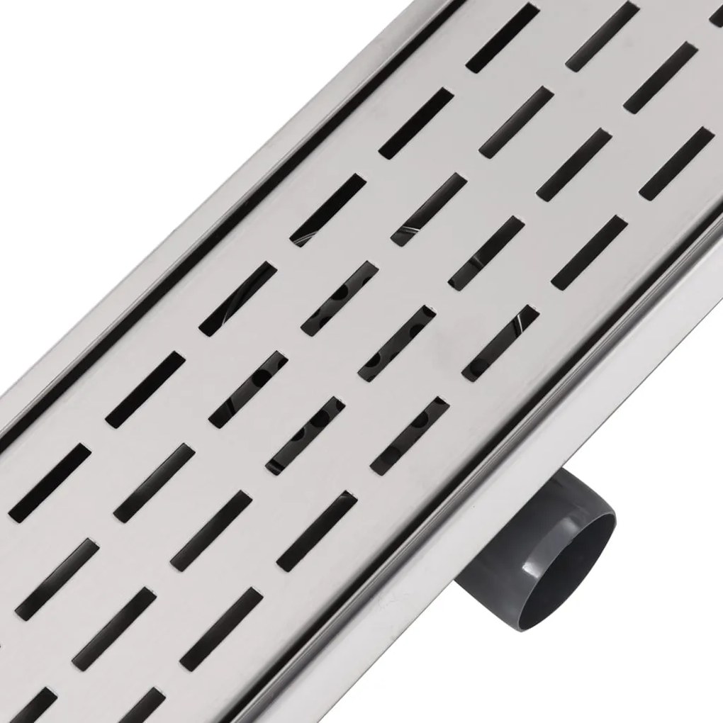 Dreno de chuveiro linear linhas 830x140 mm aço inoxidável
