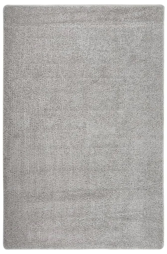 Tapete shaggy 200x290 cm antiderrapante cinzento-claro