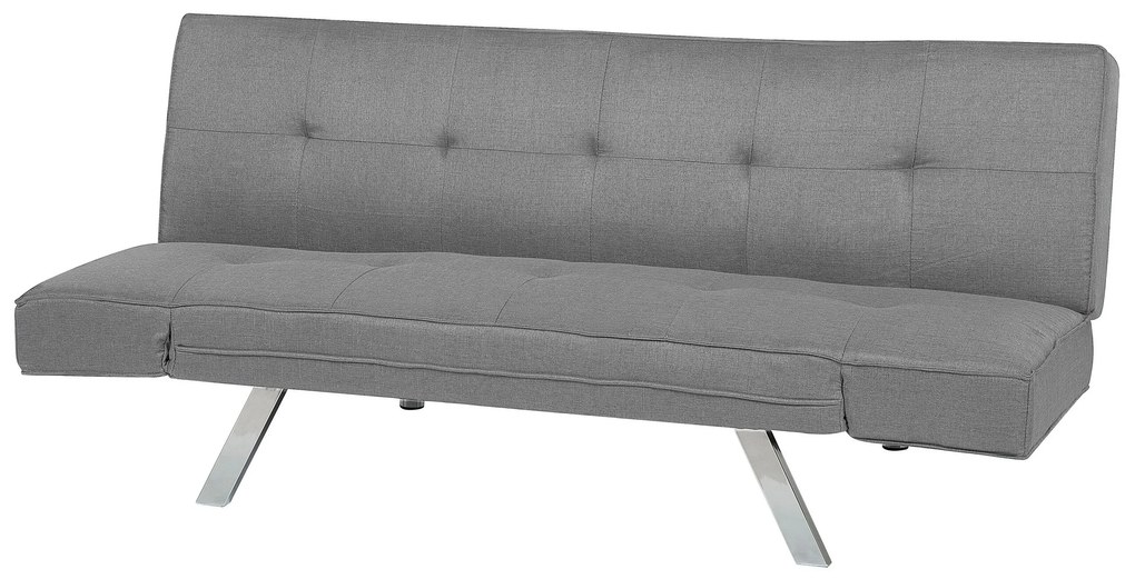 Sofá-cama de 3 lugares em tecido cinzento claro BRISTOL II Beliani