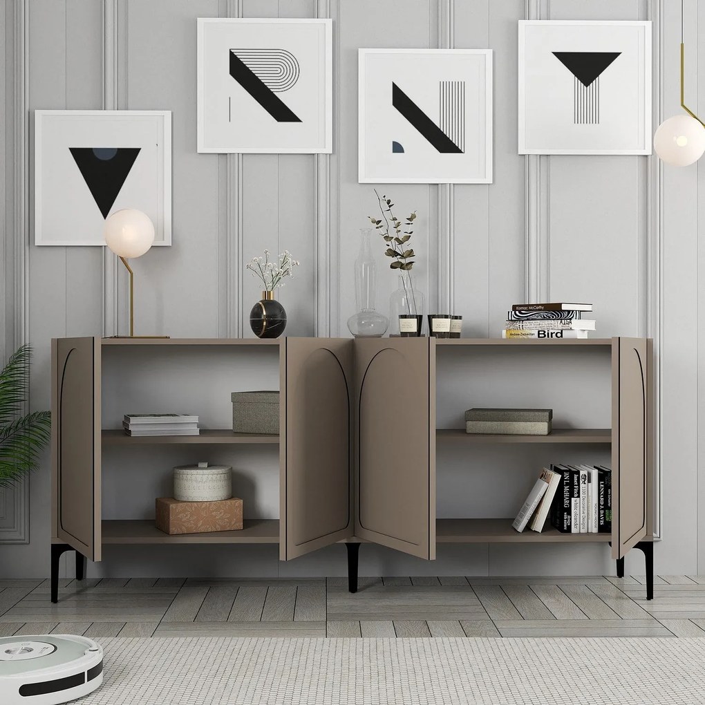 Console Lyon – Atlas Black – 180 cm x 79 cm x 35 cm