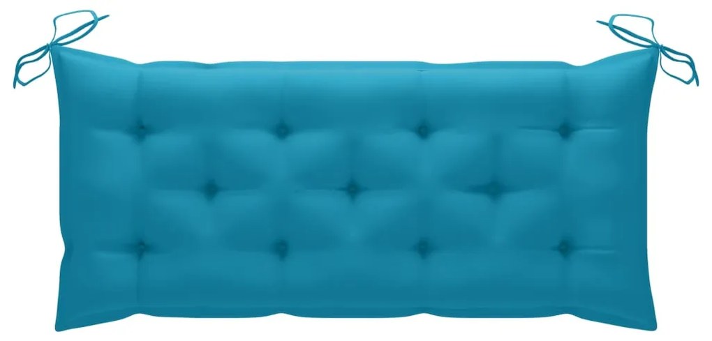 Banco de jardim dobrável com almofadão 118 cm bambu