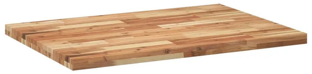 Tampo de mesa retangular 80x70x4 cm madeira de acácia maciça
