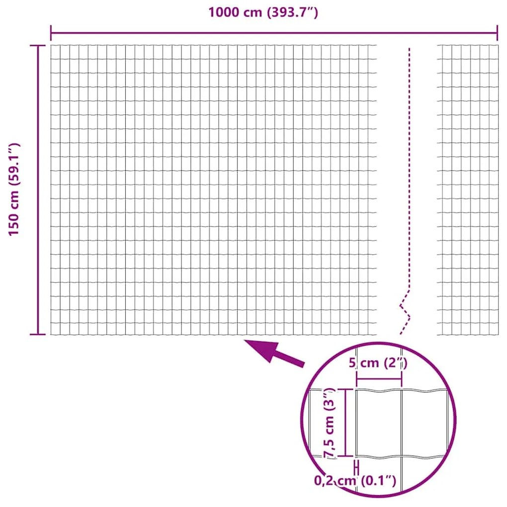 Cerca Euro Verde 1.5x10 m de Aço