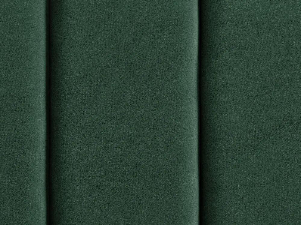 Cama de casal em veludo verde escuro 180 x 200 cm VILLETTE Beliani