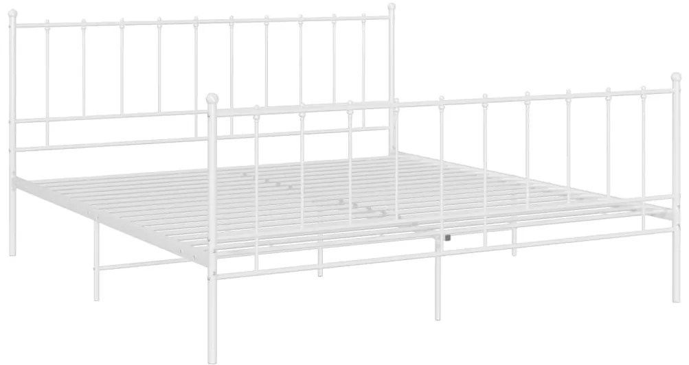 Estrutura de cama 140x200 cm metal branco