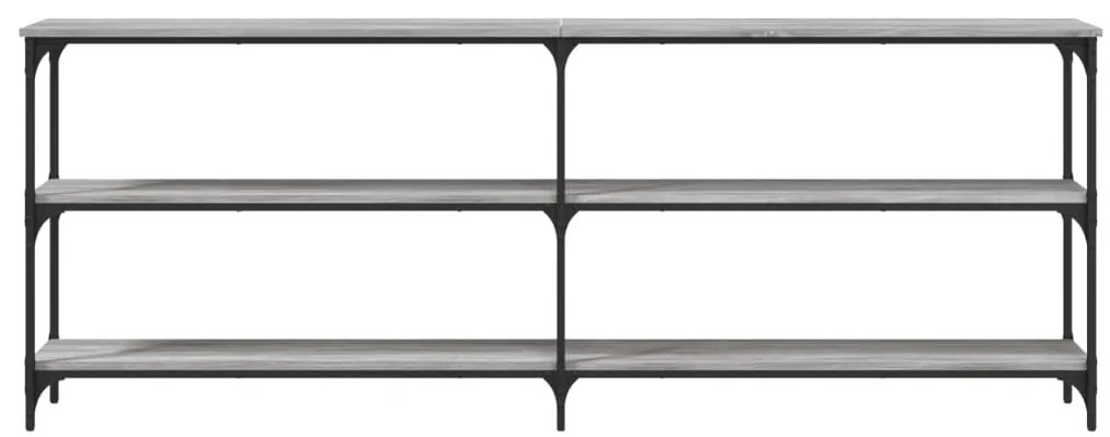 Mesa consola 200x29x75 cm derivados de madeira cinzento sonoma