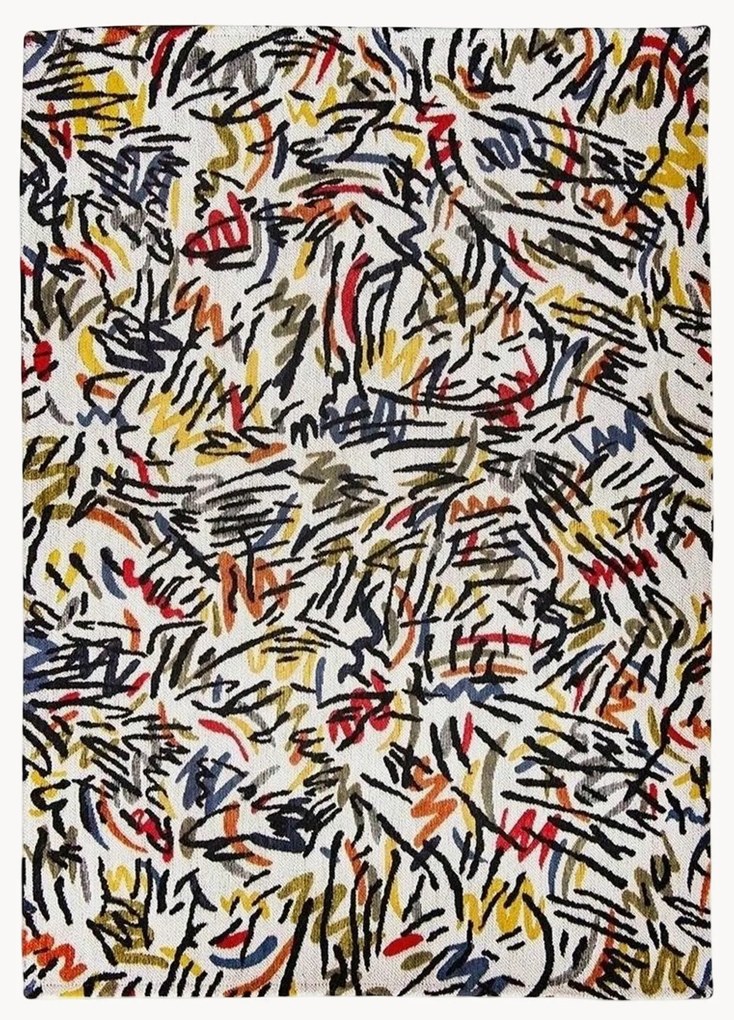 Tapete jacquard de tecelagem plana Graffito